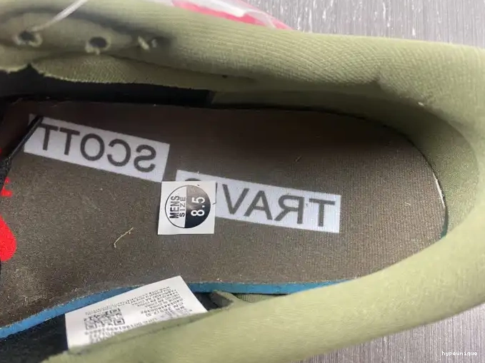 HYPE X 'BLACK SP JORDAN OLIVE' LOW TRAVIS 1 DM7866-002 SCOTT AIR OG 0527